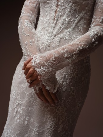 Maggie Sottero Bellevue Royale #1 All Ivory (gown with Ivory Illusion) thumbnail