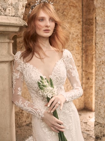Maggie Sottero Johanna #6 Ivory over Misty Mauve thumbnail
