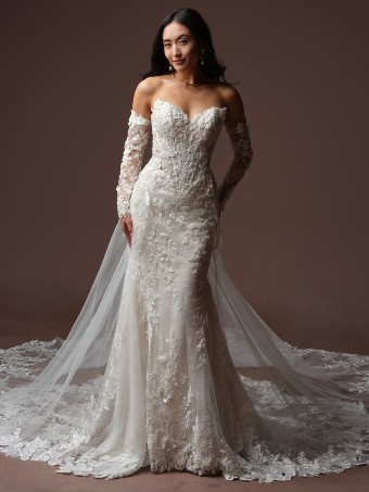 Maggie Sottero Estelle #2 All Ivory (gown with Ivory Illusion) thumbnail