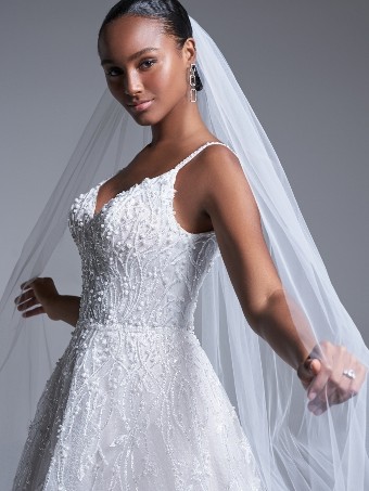 Sottero and Midgley Marvine #5 Ivory/Silver Accent over Blush thumbnail