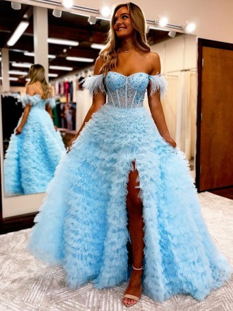 Sherri Hill 54906 #3 Lilac Light Blue thumbnail