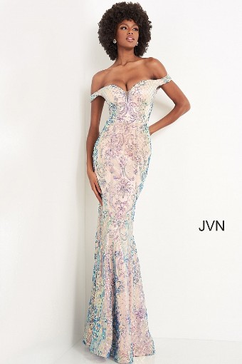 Jovani JVN04515 #0 default Lilac Nude Ivory thumbnail