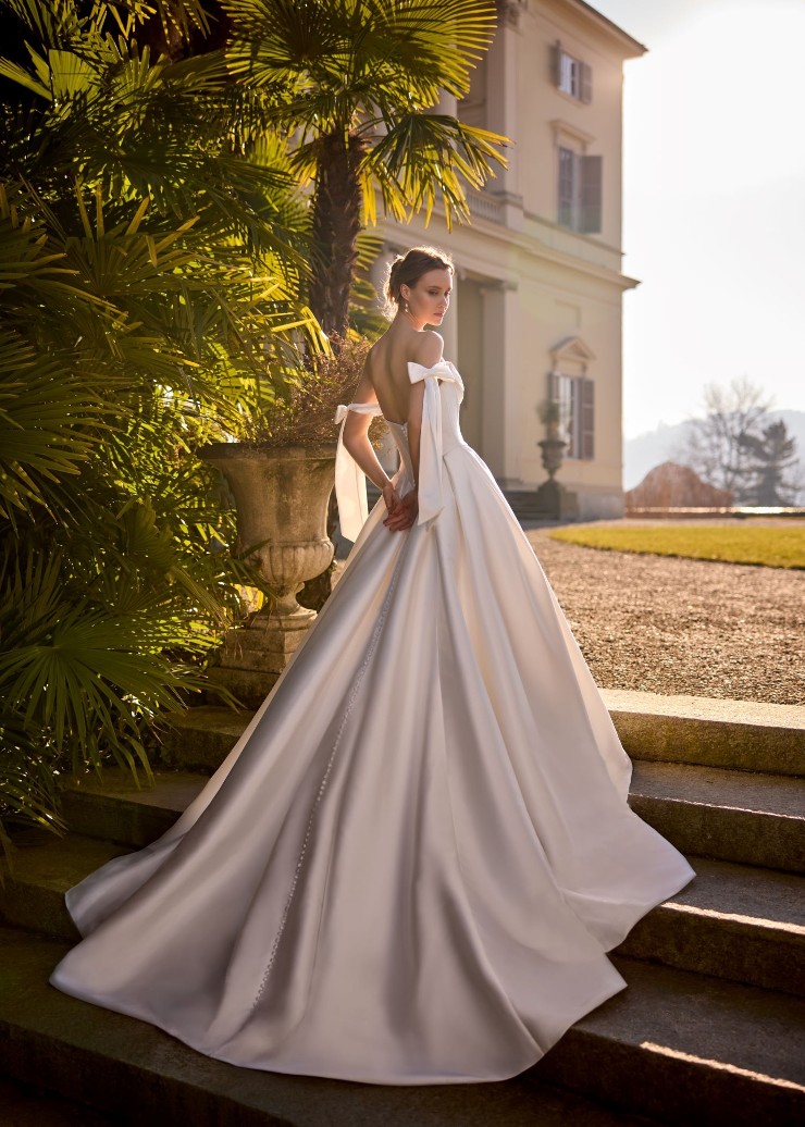 a line lace dress with sleeves A-line Off-the-shoulder Lace Wedding Dresses With Sleeve Princess Wedding  Dress SEW056 main image 1