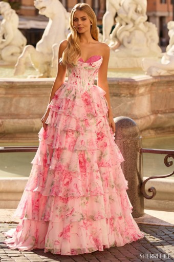 Sherri Hill 57820 #0 default Pink Print thumbnail