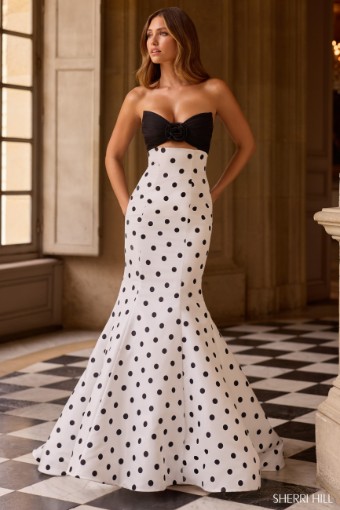 Sherri Hill 57800 #0 default Ivory/Black thumbnail