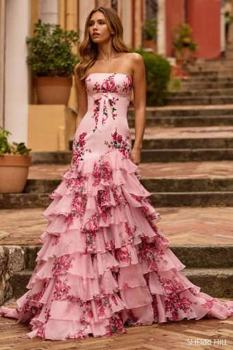 Sherri Hill 57144 #2 Pink Print thumbnail