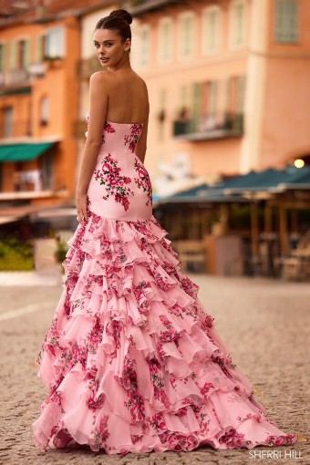 Sherri Hill 57144 #1 Pink Print thumbnail